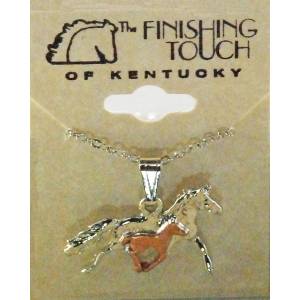 Finishing Touch 2-Tone Mare And Foal Necklace