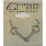 Finishing Touch Snaffle Bit with  Crystal Stones Necklace