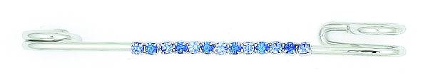 Finishing Touch 2-Tone Rhinestone Strip Stock Pin - Blue