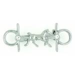 Finishing Touch Trotting Horse On Snaffle Bit w/ Stones Stock Pin