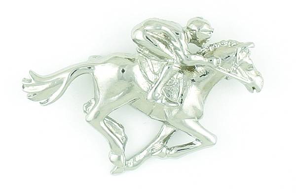 Finishing Touch 3-D Throughbred Racer with  Jockey Pin