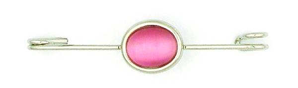 Finishing Touch Contemporary Stock Pin - Pink Cat's Eye
