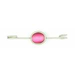 Finishing Touch Contemporary Stock Pin - Pink Cat's Eye