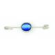 Finishing Touch Contemporary Stock Pin - Sapphire Cat's Eye