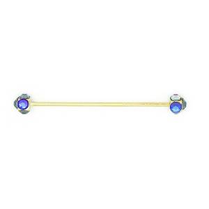 Finishing Touch Round Crystal Collar Bar - Meridian Blue