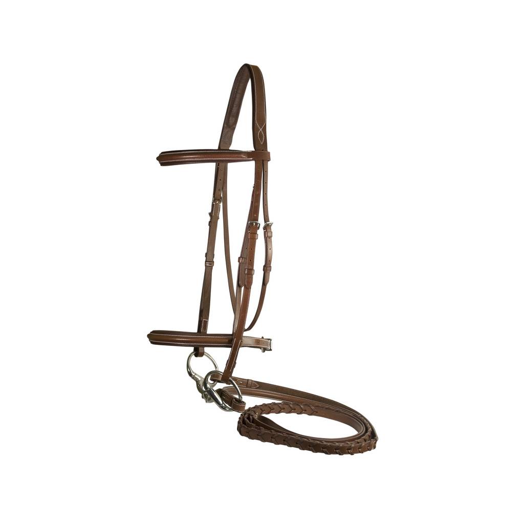 Da Vinci Fancy Raised Padded Comfort Crown Bridle with Fancy Raised Laced Reins