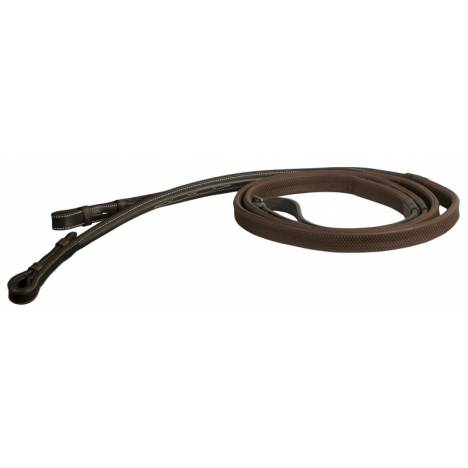 Da Vinci Fancy Raised Rubber Covered Reins with Hook Stud Ends