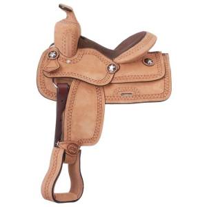 King Series Youth Cowboy Saddle with  Serpentine Tooling Package