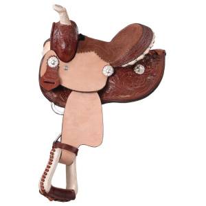 King Series Miniature Barrel Saddle with  Rawhide Package