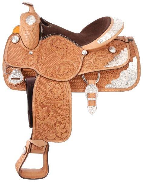 Silver Royal Premium Challenger Silver Show Saddle - Silver Star Trim