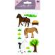 Horses & Tree Glitter Stickers