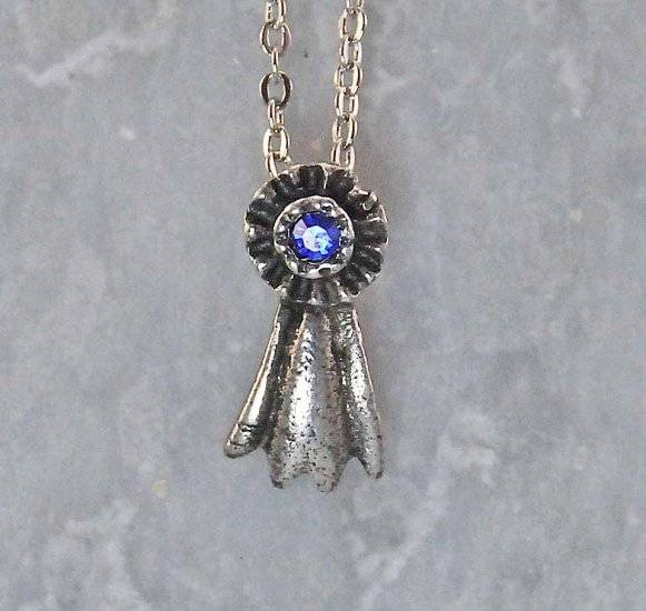 Finishing Touch Blue Ribbon Pendant