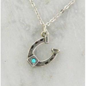 Finishing Touch Horseshoe Stone Necklace - Crystal