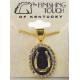Finishing Touch Oval Crystal Stone Necklace - Black Onyx Stone & Horseshoe