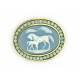 Finishing Touch Swarovski Crystal Stone Mare and Foal Cameo Pin - Light Blue