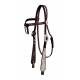 Tory Leather Old West Oklahoma Knotted Brow Headstall w/ Wide Buckaroo Cheeks