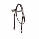Tory Leather San Diego Berry Style Silver V Brow Headstall