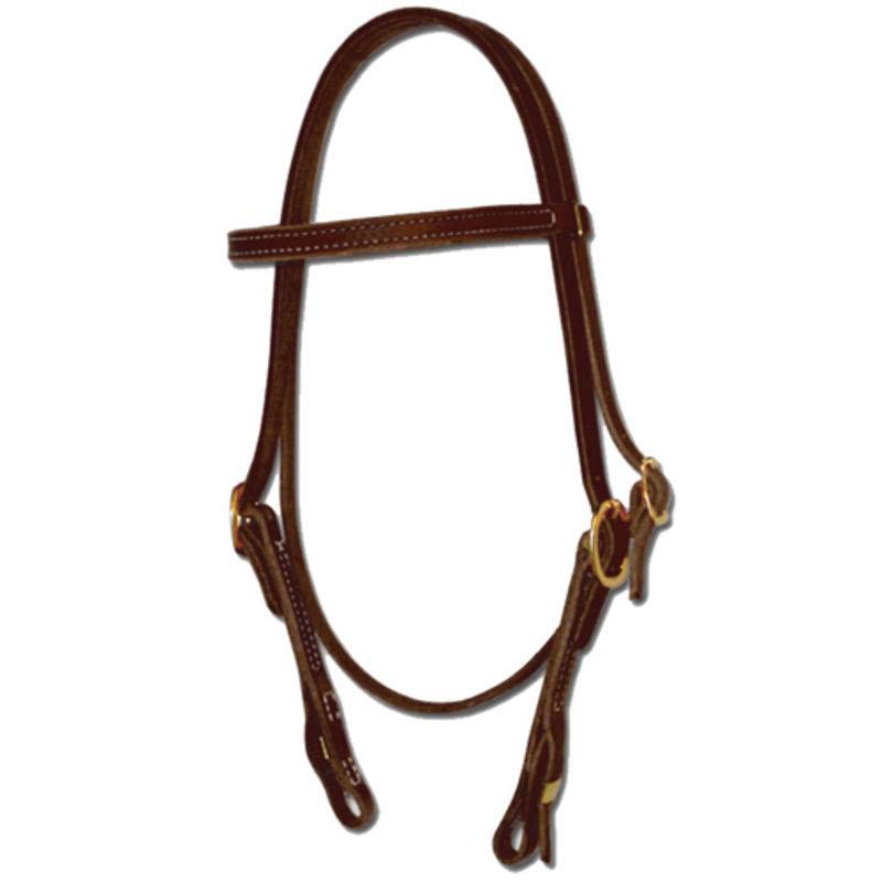 Tory Leather Quick Change Brow Band Headstall - Stainless Steel Loop Fasteners
