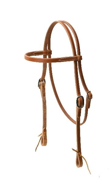 Tory Leather Heavy Weight Browband Headstall - Tie Ends