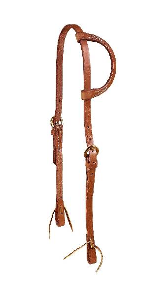 Tory Leather One Ear Single Ply Headstall - Tie Ends