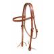 Tory Leather Browband Single Ply Headstall - Tie Ends