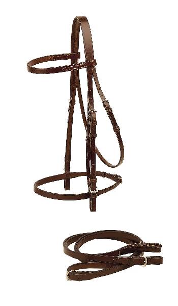 Tory Leather Flat English Bridle & Flat Reins