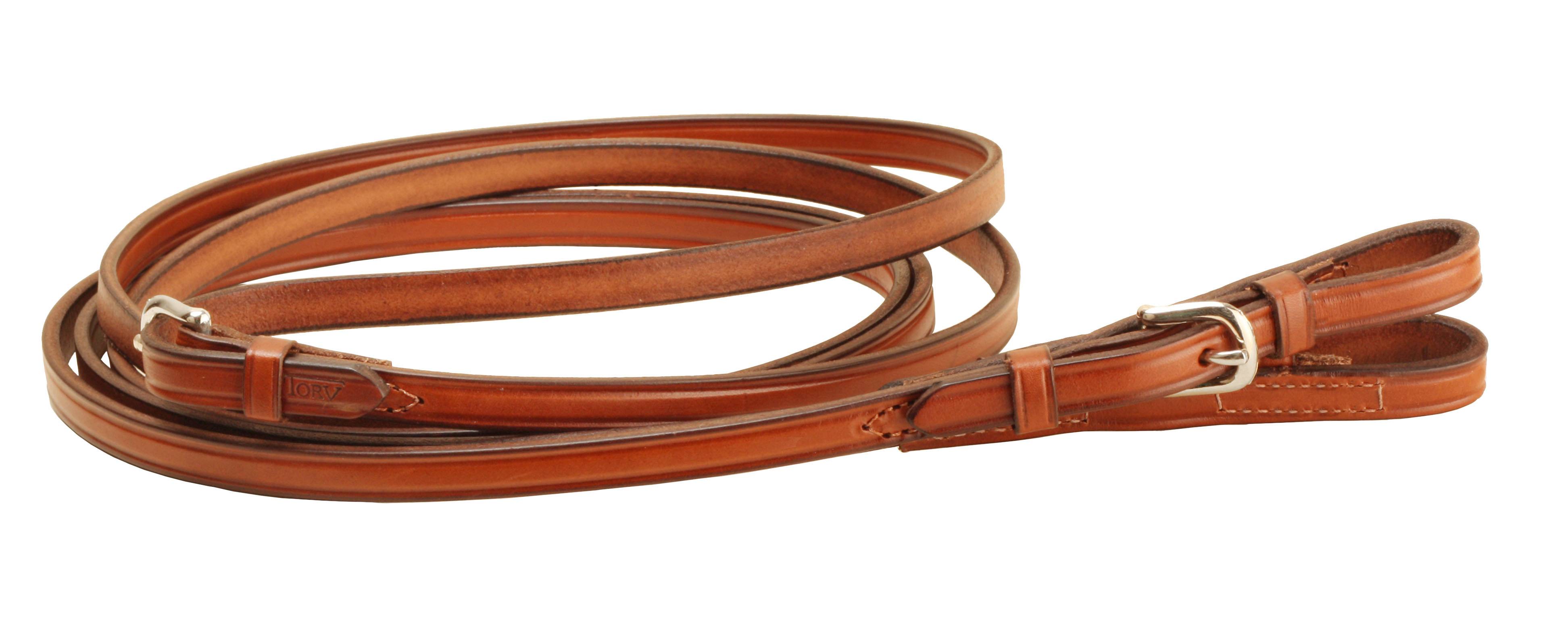 Tory Leather Single Ply Reins - Buckle Bit Ends