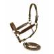 Tory Leather Congress Style Show Halter w/matching Lead