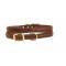 Tory Leather Raised Leather Dog Collar With  Name Plate Space