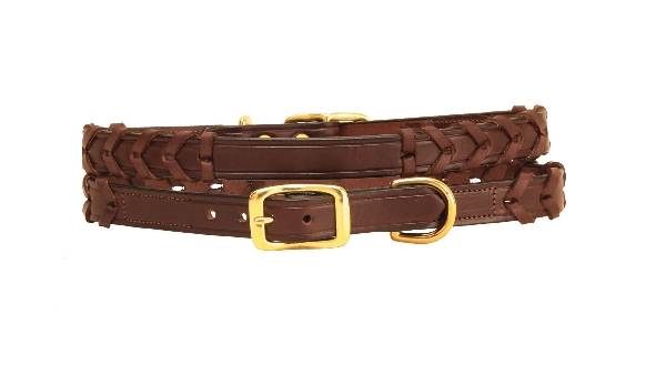 leather dog collars with name plates