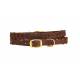 Tory Leather Laced Leather Dog Collar W/ Name Plate Space