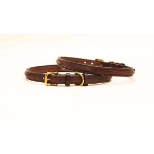 Tory Leather Deluxe Raised Leather Dog Collar With  Raised Keepers