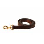 Tory Leather Single Ply Lead - Solid Brass Snap