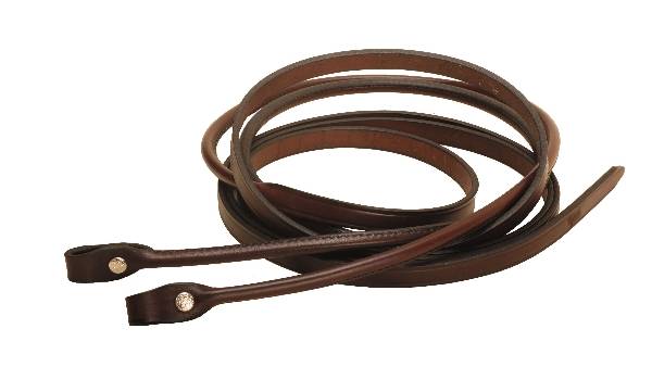 Tory Leather Partial Rolled Reins - Chicago Screw Bit Ends