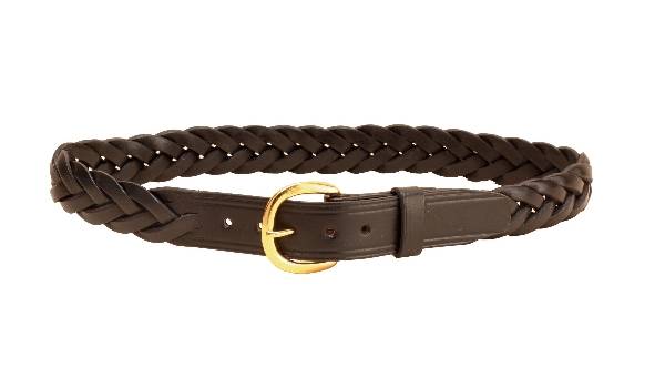 TORY LEATHER 1 1/4-inch Braided Leather Belt