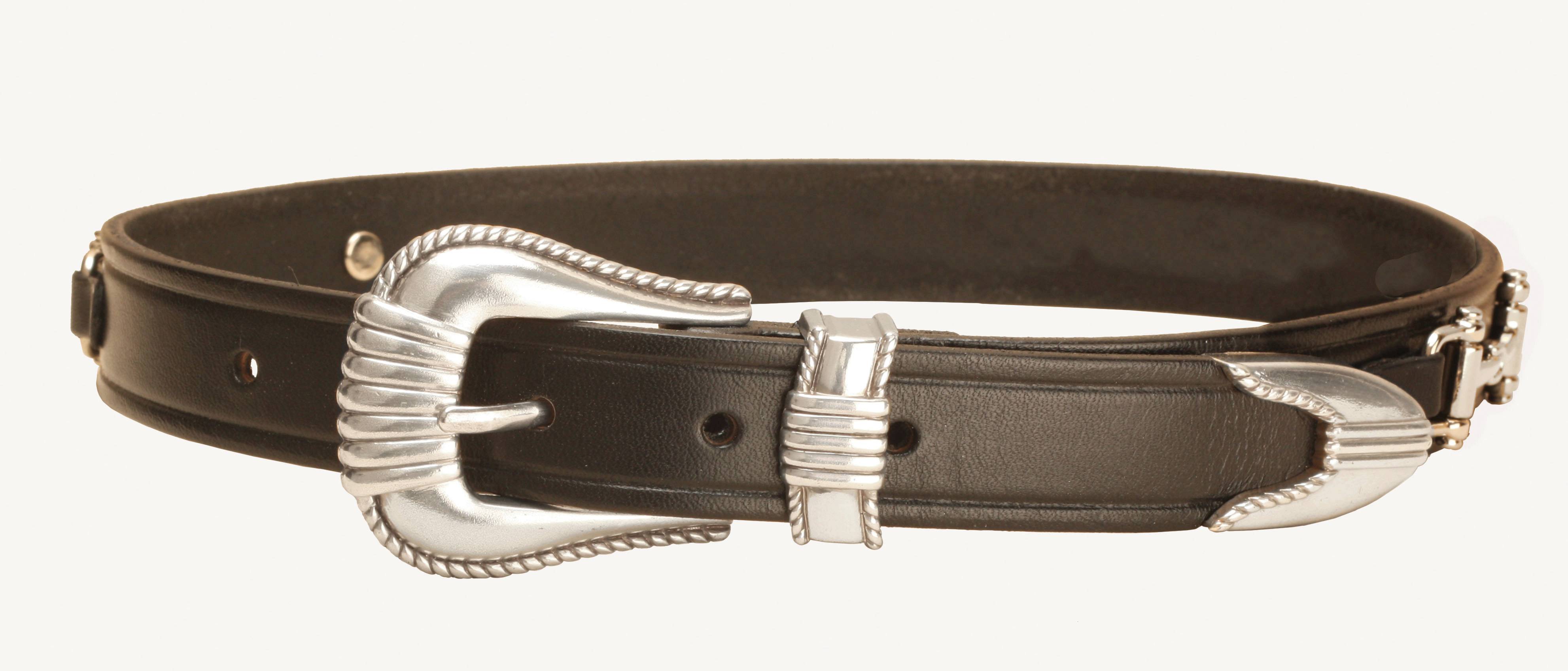 TORY LEATHER´STITCHED PATTERN 3/4” BRIDLE LEATHER BELT【W】【it