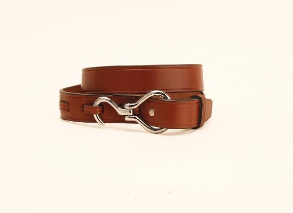 TORY LEATHER 1 1/4-inch Belt with  Hoof Pick Buckle