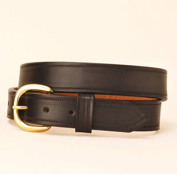 Tory Leather 1-1/4-inch Double & Stitched Belt