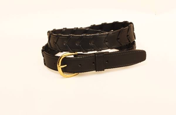 TORY LEATHER 1 1/4-inch Laced Belt