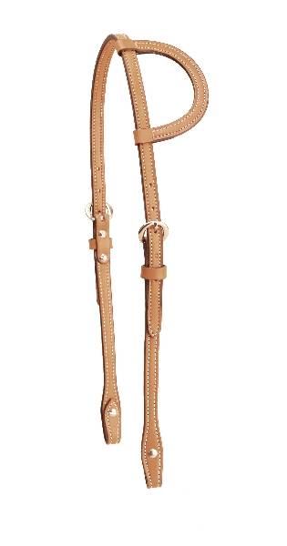 Tory Leather 5/8" One Ear Headstall - Buckles & Chicago Screws