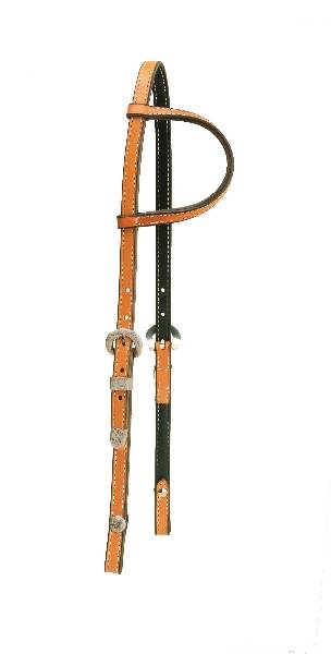 Tory Leather One Ear Headstall - 3-Piece Silver Buckle Set