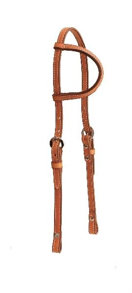 Tory Leather Sliding Ear Pony Headstall