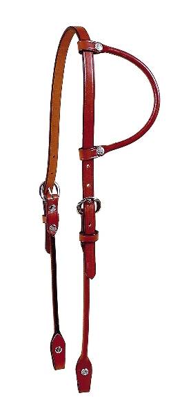 TORY LEATHER One Ear Rolled Bridle Leather Headstall | HorseLoverZ