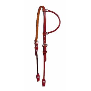 Tory Leather One Ear Rolled Bridle Leather Headstall