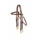 Tory Leather Double Bridle Sidecheck Training Headstall - Snap Ends