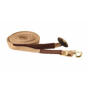 Tory Leather Cotton Web & Leather Lunge Line With Snap
