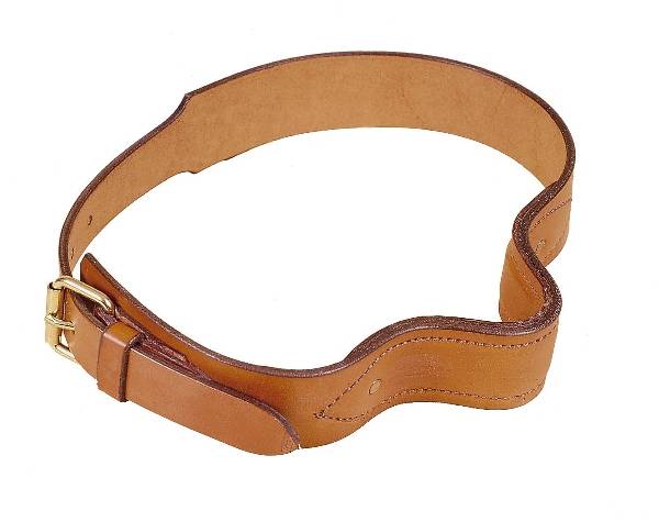 Tory Leather Leather French Style Cribbing Strap With  Steel Plate