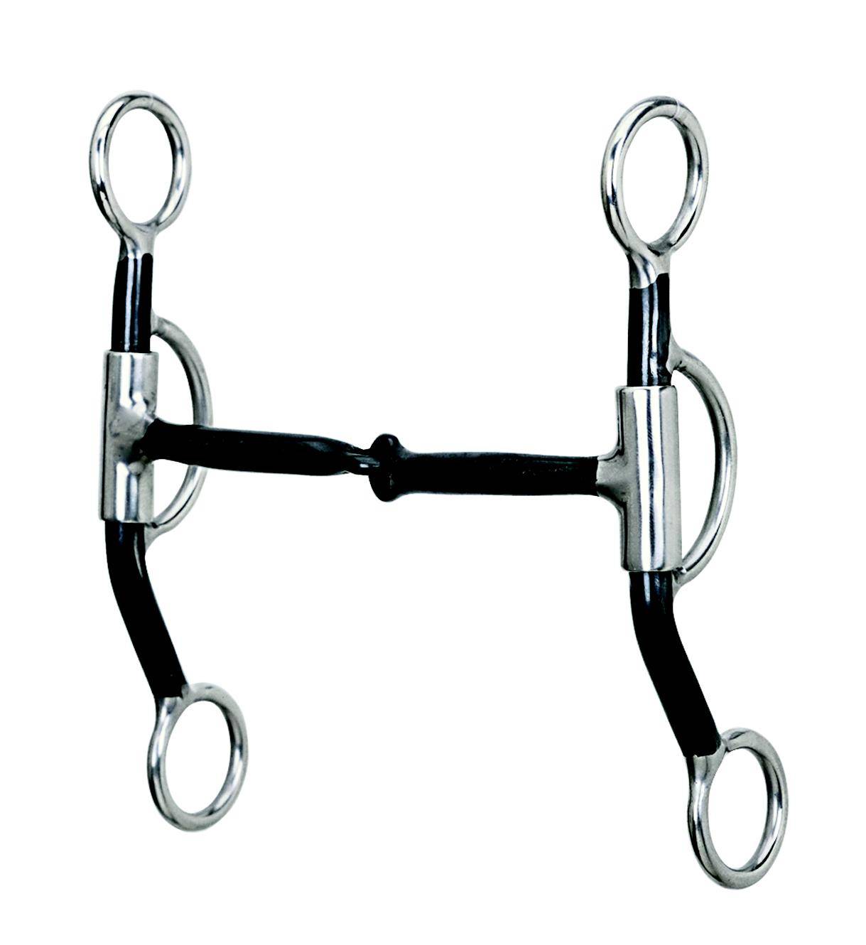 Weaver Leather Sweet Iron Shank Snaffle Bit With  Copper Inlay