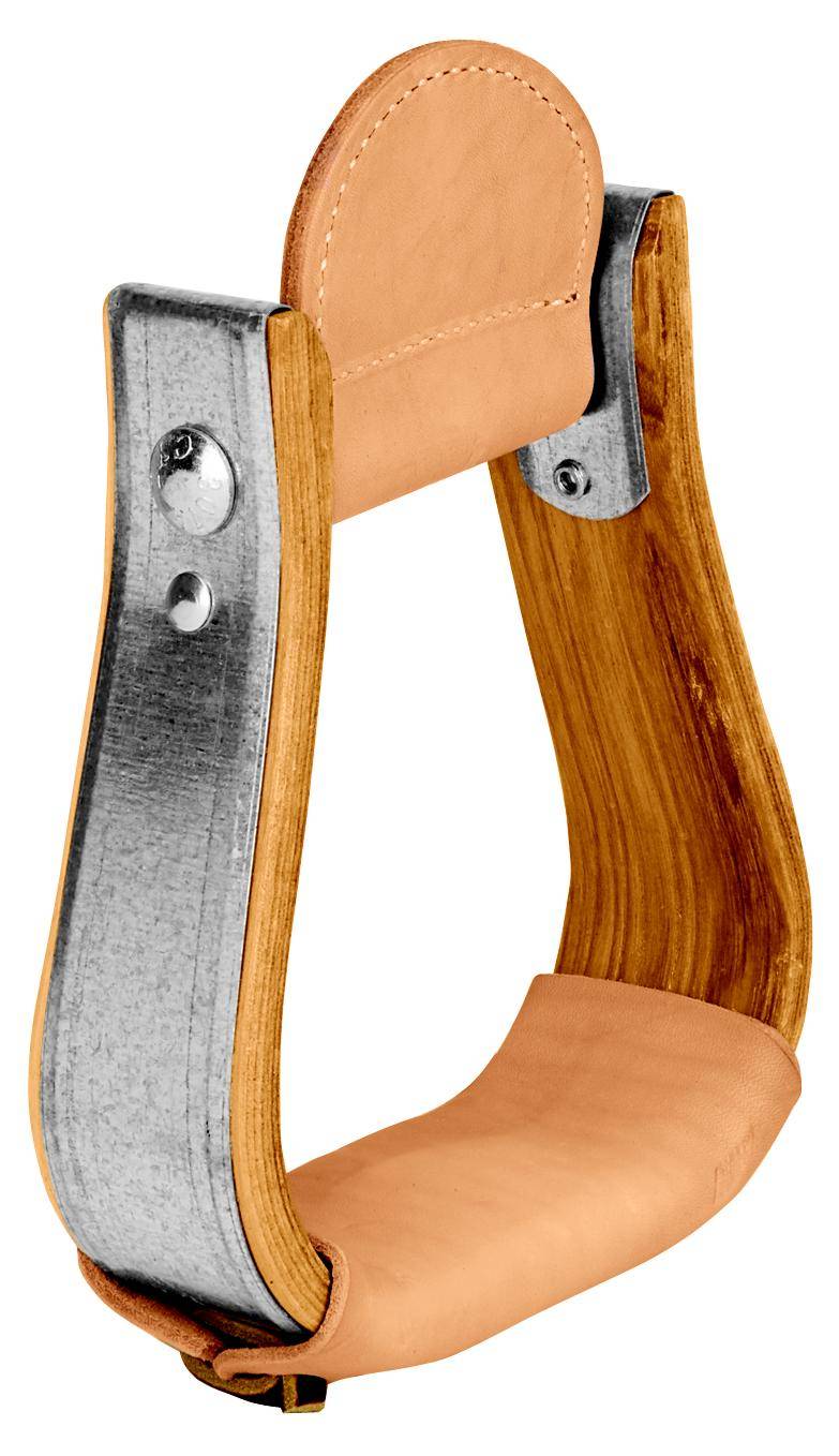 Weaver Leather Wooden Visalia Stirrup With Leather Treads
