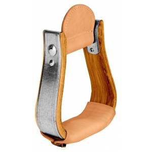 Weaver Leather Wooden Visalia Stirrup With Leather Treads